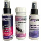 Point Care Siyah Kumaş ve Bez Ayakkabı Boyası 125 Gr. + Sihirli Sıvı + Boya Öncesi Temizlik Sıvısı
