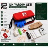 Point Marketing Araç Ilk Yardım Seti Trafik Kanununa Uygun Tam Donanımlı Ilk Yardım Çantası Kırmızı Acil Durum Seti