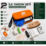 Point Marketing Araç Ilk Yardım Seti Trafik Kanununa Uygun Tam Donanımlı Ilk Yardım Çantası Turuncu Acil Durum Seti