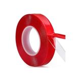 point marketing Çift Taraflı Silikonlu Şeffaf Bant 10mm X 5m Su Geçirmez Süper Güçlü Montaj Band Akrilik Çiftbant