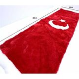 Point Peluş Türk Bayrağı Torpido Örtüsü - Kırmızı - Beyaz