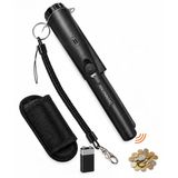 Pointer Siyah Altın Titreşimli Metal Dedektörü Pinpointer Pil + Çanta Hediye