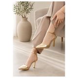 Poise store Limar kadın Gold sivri burun topuklu (10cm topuk) ayakkabı