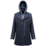 Poivre Blanc Bayan Kaban - Lacivert - 2XL