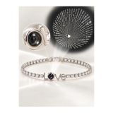 POKAK Kadın Gümüş Renk Paslanmaz Çelik 100 Dilde Seni Seviyorum Love Su Yolu Bileklik