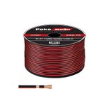Poke 100 M Siyah Kırmızı Oto Tesisat Elektrik Hoparlör ve Led Kablosu Kordon 2X 0,75mm Makaralı
