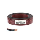 Poke 100 Metre 2x0,75mm Siyah Kırmızı Çizgili Elektrik Ses ve Hoparlör Kablosu Kordon