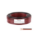 Poke 100mt 2x0.75 Hoparlör Kablosu Siyah Kırmızı Çizgili Kordon PK-1169