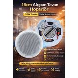 Poke 16 cm Alçıpan Tavan Hoparlör 20W Trafolu 100V Sistem Uyumlu
