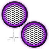 Poke 16 cm Mor Neon Ledli Hoparlör Kapağı 1 Takım ( 2 Adet )
