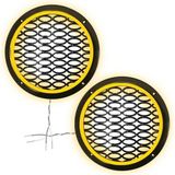 Poke 16 cm Sarı Neon Ledli Hoparlör Kapağı 1 Takım ( 2 Adet )