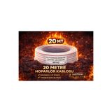 Poke 20 Metre Elektrik - LED - Hoparlör Kablosu 2x0.75 mm – Dayanıklı ve Esnek Beyaz Kordon Kablo