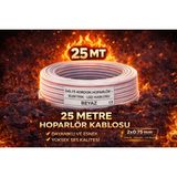 Poke 25 Metre Elektrik - LED - Hoparlör Kablosu 2x0.75 mm – Dayanıklı ve Esnek Beyaz Kordon Kablo