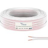 Poke 2x0.75 Hoparlör Kablosu Beyaz Kordon 100MT PK-1166 - Beyaz