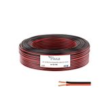 Poke 50 M Siyah Kırmızı Çizgili Oto Tesisat Elektrik Hoparlör ve Led Kablosu Kordon 2X 1mm