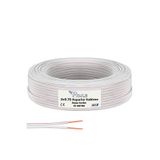 Poke 50 Metre 2x0,75mm Beyaz Kırmızı Çizgili Kordon Yassı Kablo Bakır Alaşımlı