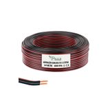 Poke 50 Metre 2x1,5mm Siyah Kırmızı Çizgili Elektrik Ses ve Hoparlör Kablosu Kordon