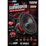 poke audio 30 Cm 1500 Watt 300 Rms Subwoofer Bass Oto Hoparlör Subwoofer SW3012 Serisi