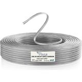 Poke Dekoratif Neon LED Tabelalar Için Şeffaf Ikili Kalay Kordon Kablo 2x0.50 - 100 Metre
