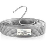 Poke Dekoratif Neon LED Tabelalar Için Şeffaf Ikili Kalay Kordon Kablo 2x0.75 - 100 Metre