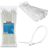 Poke Hasır Kamış Çit Bağlantı Aparatı Kablo Bağı Çırt Plastik Kelepçe,bahçe Çiti ve Hasır Çit Montaj Kelepçesi - 10cm 100 adet - Beyaz