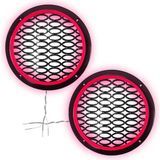 Poke Kırmızı Neon Ledli 16 Cm Midrange Hoparlör Kapak 2 Adet