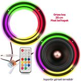 Poke Pixel Ledli 20CM Hoparlör Kapak Içi Boş 2 Adet Poke PK-6050