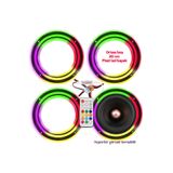 Poke Pixel Ledli 20cm Piksel Midrange Hoparlör Kapağı 4 Adet Animasyonlu Kumandalı Içi Boş