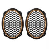 Poke Pk-5052 Oval Hoparlör Kapağı Turuncu Led Sabit (2'Li Paket)