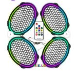 Poke Pk-5653 4 Adet Oval Oto Hoparlör Kapağı Kumandalı Pixel Ledli Rgb Animasyonlu Kapak