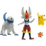 Pokemon Battle Aksiyon Figür ve Figür 4'lü Set PKW2979 - Renkli