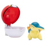 Pokemon Clip N Go 2" Dövüş Figürü Cyndaquil Seviye Pokéball ile - Çocuklar için Oyuncak Figürü 4+ - Çocuklar için Ofis Ürünü Oyuncak