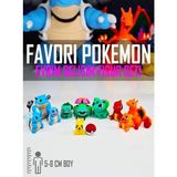Pokemon Favori Karakterler Evrim-Gelişim Figür Seti Squirtle,bulbasaur,charmander,pikachu Oyuncak