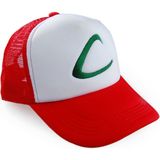Pokemon Go Şapka Işlemeli Fileli Ash Ketchum - 53 - 56 cm - 240-Kırmızı