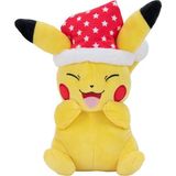 Pokemon Peluş Figür Noel Seri Pikachu Peluş Oyuncak 20 cm - Sarı - Standart