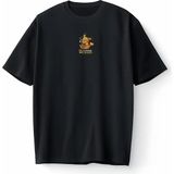 Pokemon Pikachu Pikaçu No Coffee No Workee Oversize Unisex Tişört T-Shirt - Siyah - XL