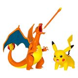 Pokemon PKW3459 Battle Charizard ve Pikachu 2'li Figür