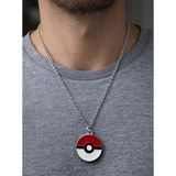 Pokemon Poke Topu Anime Kolye Gümüş Renk 60 Cm Zincir Unisex Yetişkin