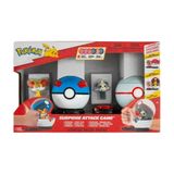 Pokemon Sürpriz Saldırı Oyunu Fennekin ve Pancham ile Çoklu Paket, 5cm Savaş Figürleri, Büyük Top ve Premier Top
