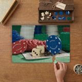 Poker Çipleri Tasarımı 240 Parça Ahşap Puzzle Ahşap Kutuda MP11375