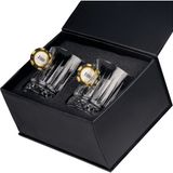 Poker Çipli Fişi Pullu 2’li Lüks Kristal Viski Bardak Seti 355CC - 2 Adet - 355 ml