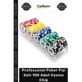 #Poker Lüks Kaliteli Ağır Gramajlı Kil Kaymaz Profesyonel Poker Fişi Seti 100 Adet Casino Chip