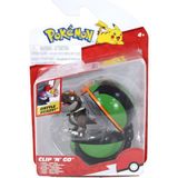 Pokémon Clip 'n' Go Tyrunt ve Dusk Ball - 2 Inç Savaş Figürü ve Alacakaranlık Topu Aksesuarı Içerir - (DipCamo)Charcoal-White