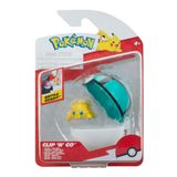 Pokémon PKW3632 - Clip'n'Go Poké Topu - Pamuk Kordon ve Netball, Resmi Pokéball 5 cm Figürlü