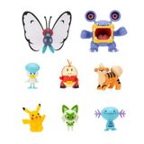 Pokémon Savaş Figürü Çoklu Paket PKW4100 (8PK: Pikachu #7, Fuecoco, Quaxly, Sprigatito, Wooper, Growlite, Butterfree, Loudred)