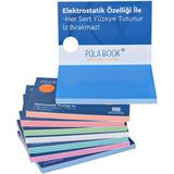 Polabook Akıllı Not Kağıdı - 7x10 cm 100 Sayfa - Mavi - Yapışkansız Post-it - 7x10cm - Elektrostatik