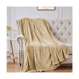 Polar Battaniye, 280GSM Süper Yumuşak Yatak Battaniyesi Peluş Rahat Hafif Flanel Battaniyeler Yatak, Kanepe, Seyahat, Kamp Için (Deve, 200X230CM)
