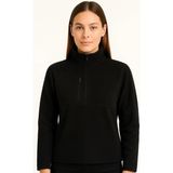 Polar Kazak – Dik Yaka, Yarım Fermuarlı, Fermuarlı Göğüs Cepli, Siyah Biyeli, Kışlık Rahat Regular Fit Günlük Model - Siyah - XL