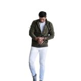 POLAR SLİMFİT FERMUARLI DİK YAKA ERKEK HIRKA YEŞİL M