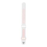 Polar Vantage M Icin Delikli Silikon Kordon Kayis Beyaz Pembe